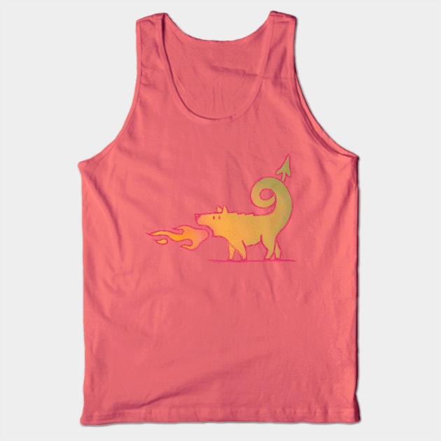 Dinkum,  the Dragon Dingo - for dark background Tank Top by BrownWoodRobot